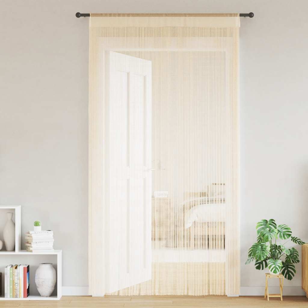 2 Pz Tende a Fili 140x250 cm Crema