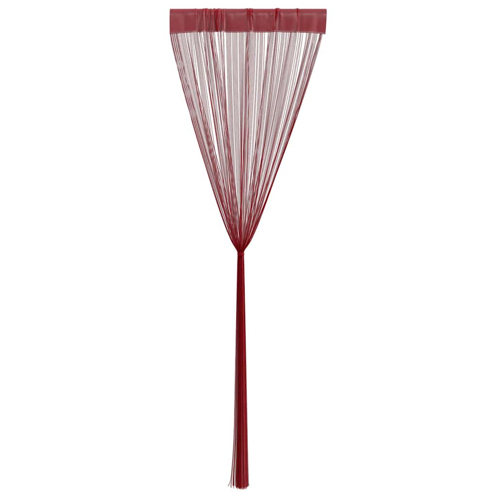 Tende a Filo 2 pz 140x250 cm Rosso Bordò