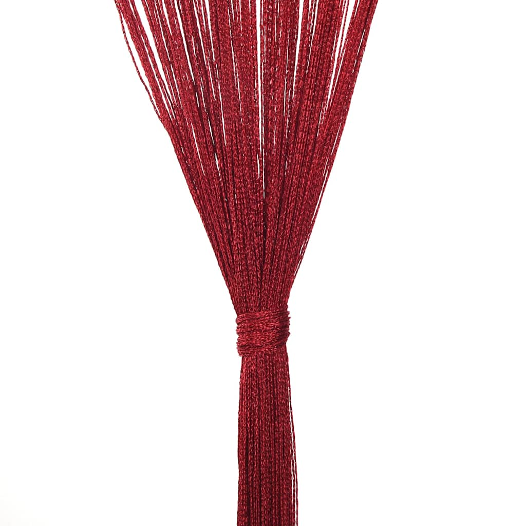Tende a Filo 2 pz 140x250 cm Rosso Bordò