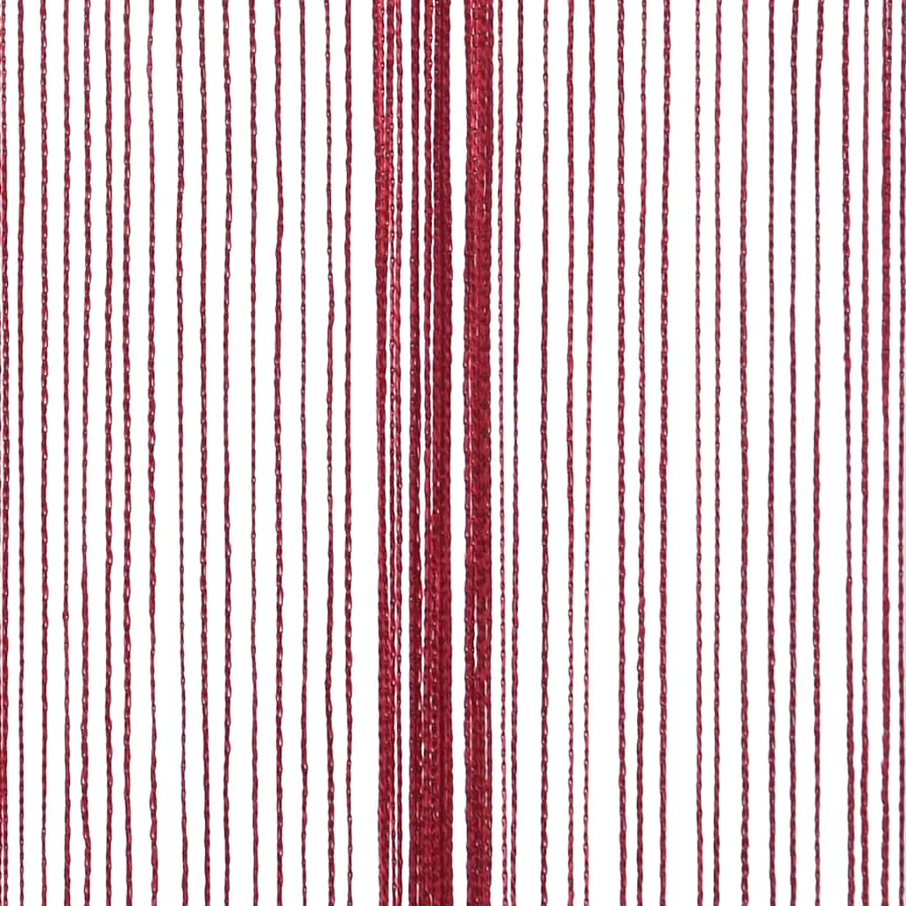 Tende a Filo 2 pz 140x250 cm Rosso Bordò