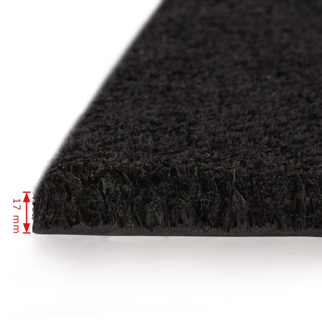 Zerbini in Fibra di Cocco 2 pz 17mm 50x80 cm Nero