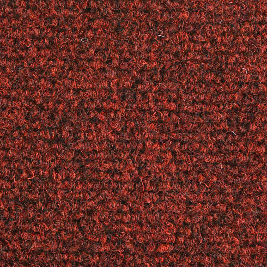 Tappetini per scale autoadesivi 15 pz 56x17x3 cm Bordeaux Rosso Semicircolari
