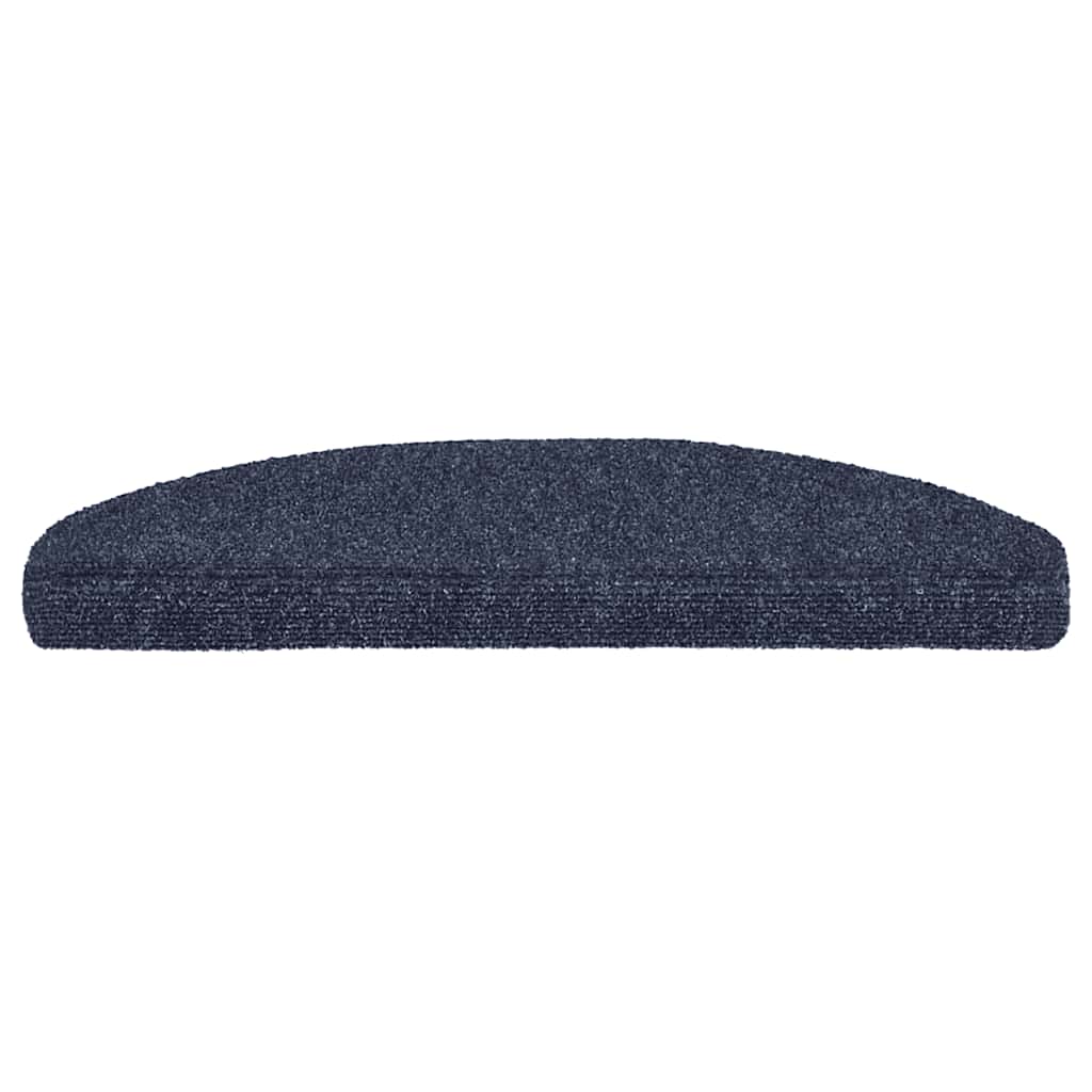 Tappetini per scale autoadesivi 15 pz 65x21x4 cm blu semicircolari grandi