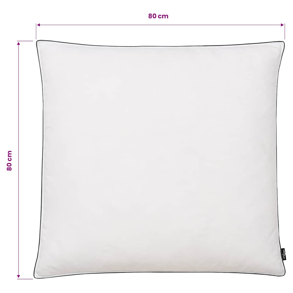 Cuscini 2 pz in Mix di Piume 80x80 cm Bianco
