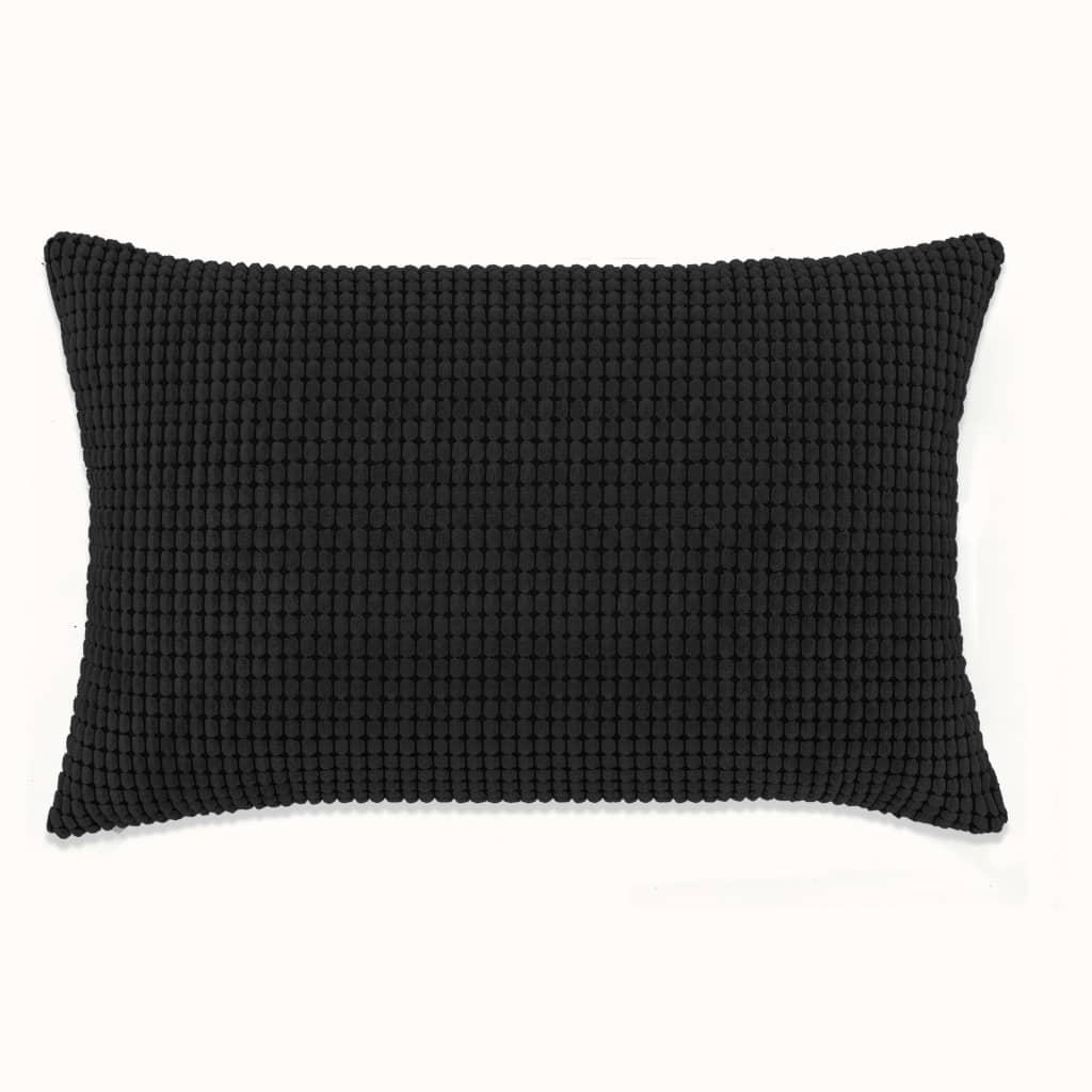 Set di Cuscini 2 pz in Velour 40x60 cm Nero