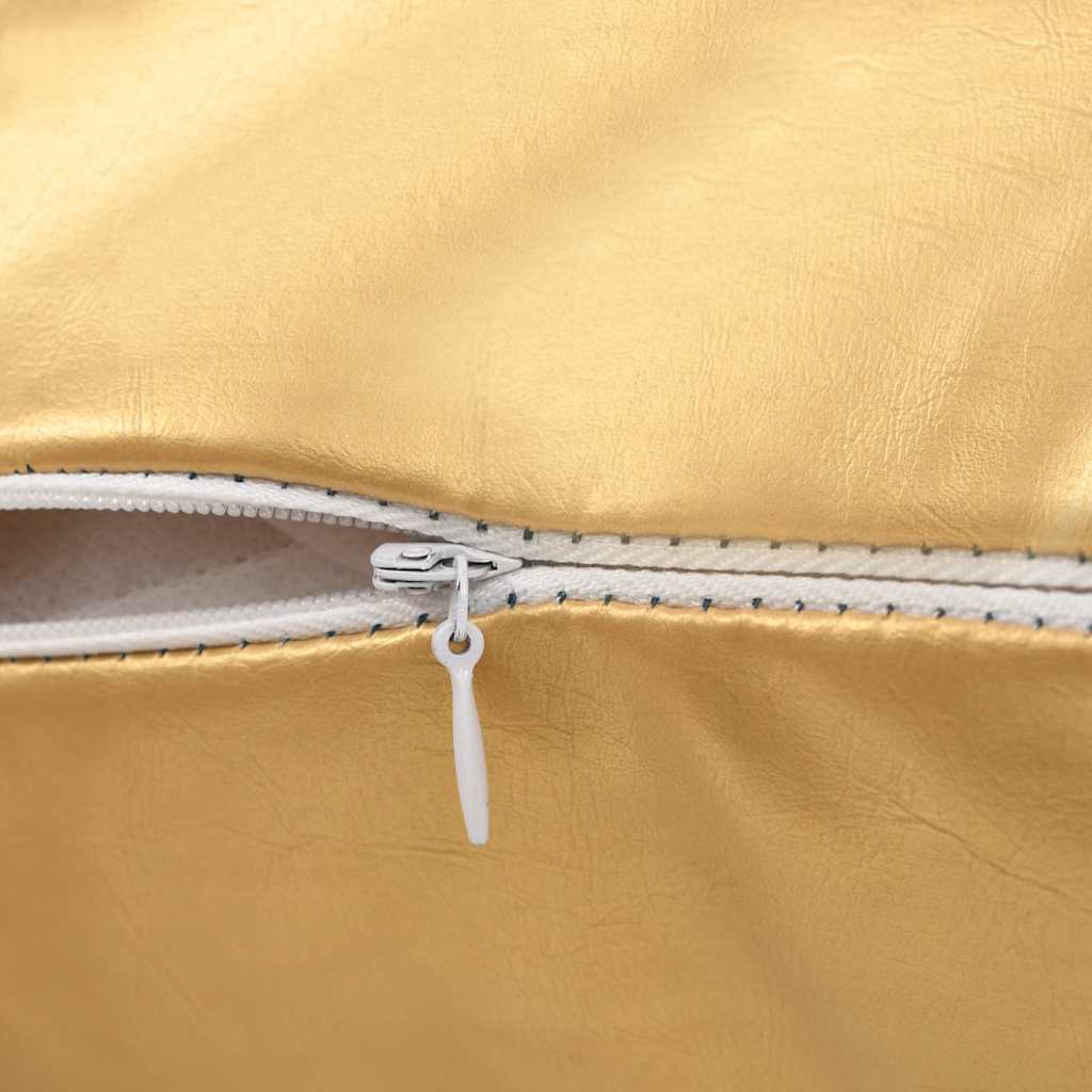 Set di Cuscini 2 pz in Pelle PU 45x45 cm Oro