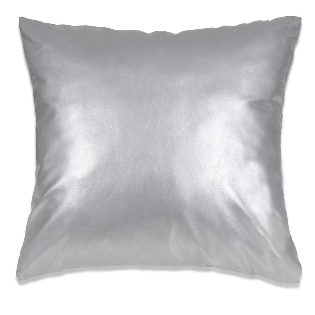 Set di cuscini 2 pz in Pelle PU 45x45 cm Argento