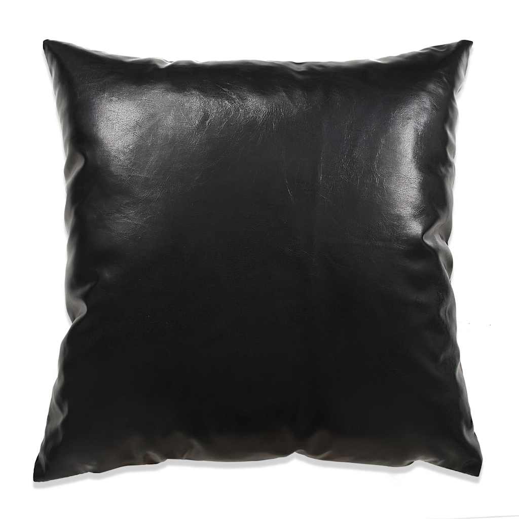 Set di Cuscini 2 pz in Pelle PU 45x45 cm Nero