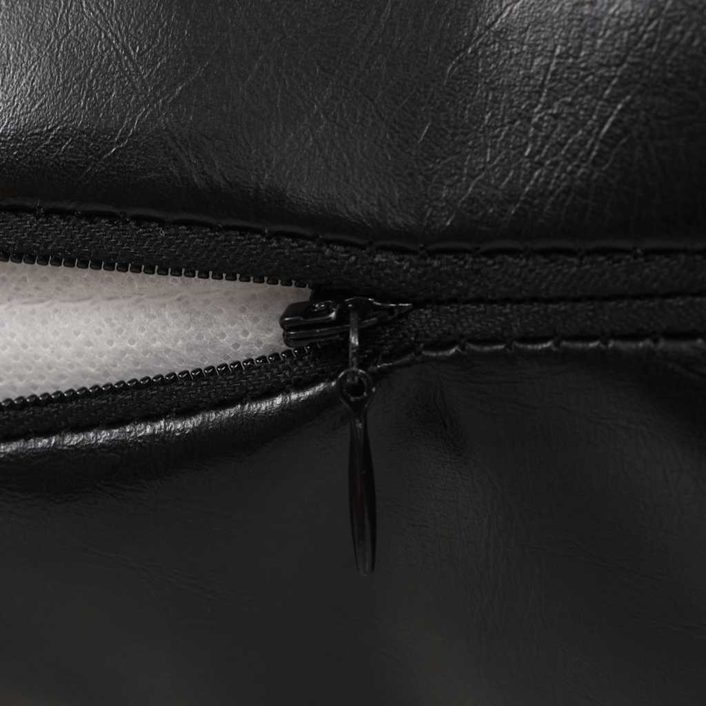 Set di Cuscini 2 pz in Pelle PU 45x45 cm Nero