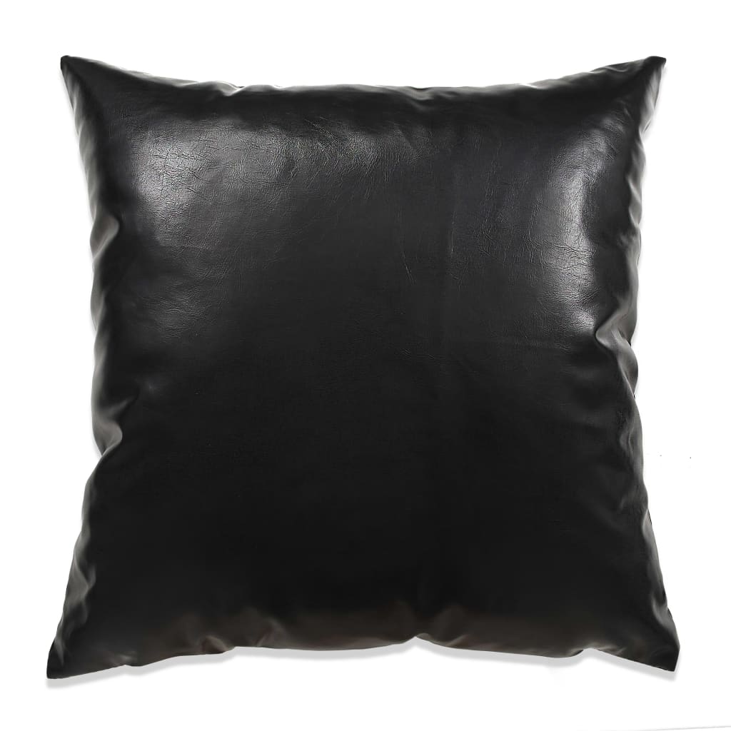 Set di Cuscini 2 pz in PU 60x60 cm Nero