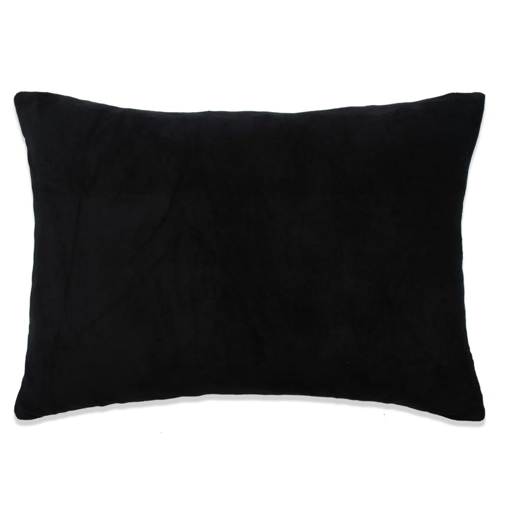 Set di Cuscini 2 pz in Tessuto 40x60 cm Nero