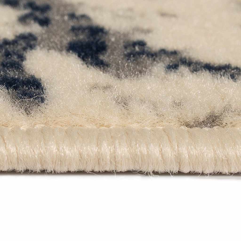 Tappeto Moderno con Motivi Floreali 160x230 cm Beige/Blu