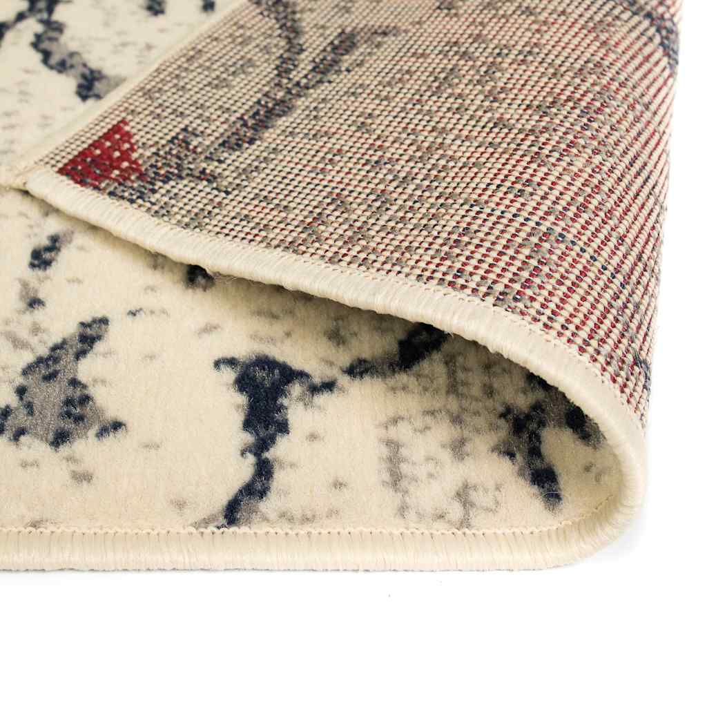 Tappeto Moderno con Motivi Floreali 160x230 cm Beige/Blu