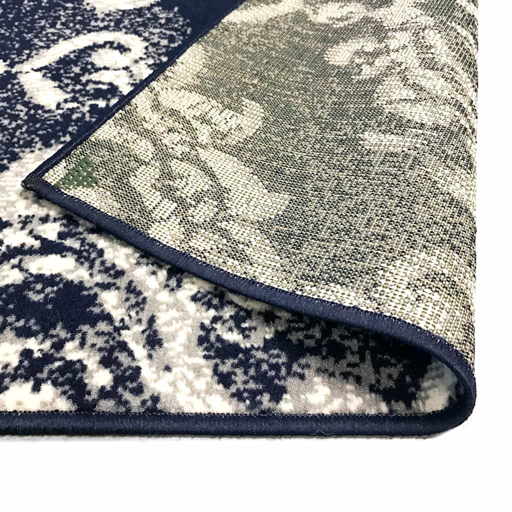 Tappeto Moderno con Motivi Paisley 120x170 cm Beige/Blu