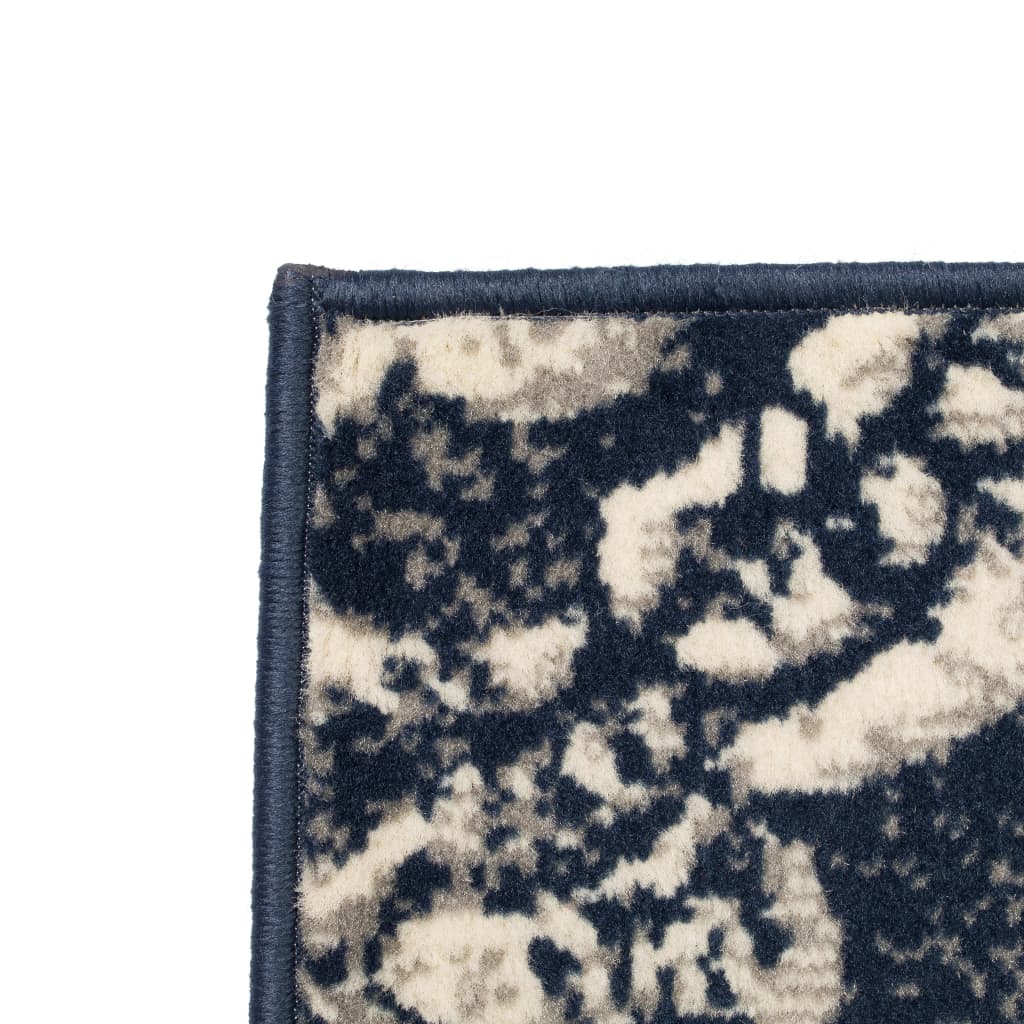 Tappeto Moderno con Motivi Paisley 140x200 cm Beige/Blu