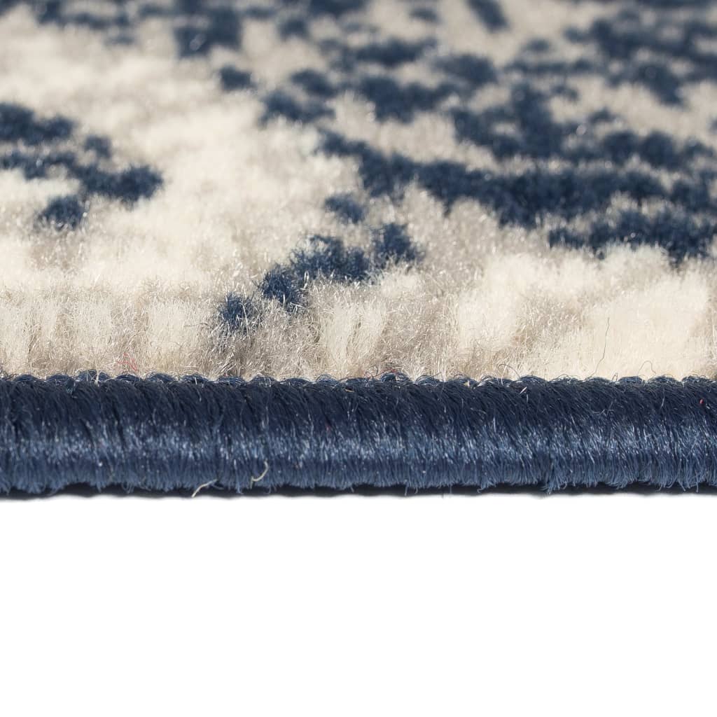 Tappeto Moderno con Motivi Paisley 140x200 cm Beige/Blu