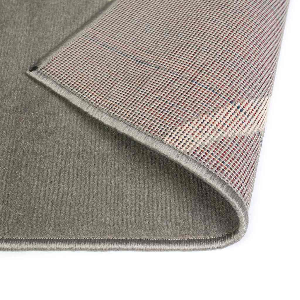 Tappeto Moderno con Motivi Circolari 80x150 cm Grigio