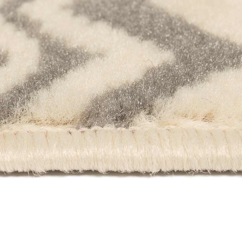 Tappeto Moderno con Motivi Tradizionali 120x170 cm Beige/Grigio