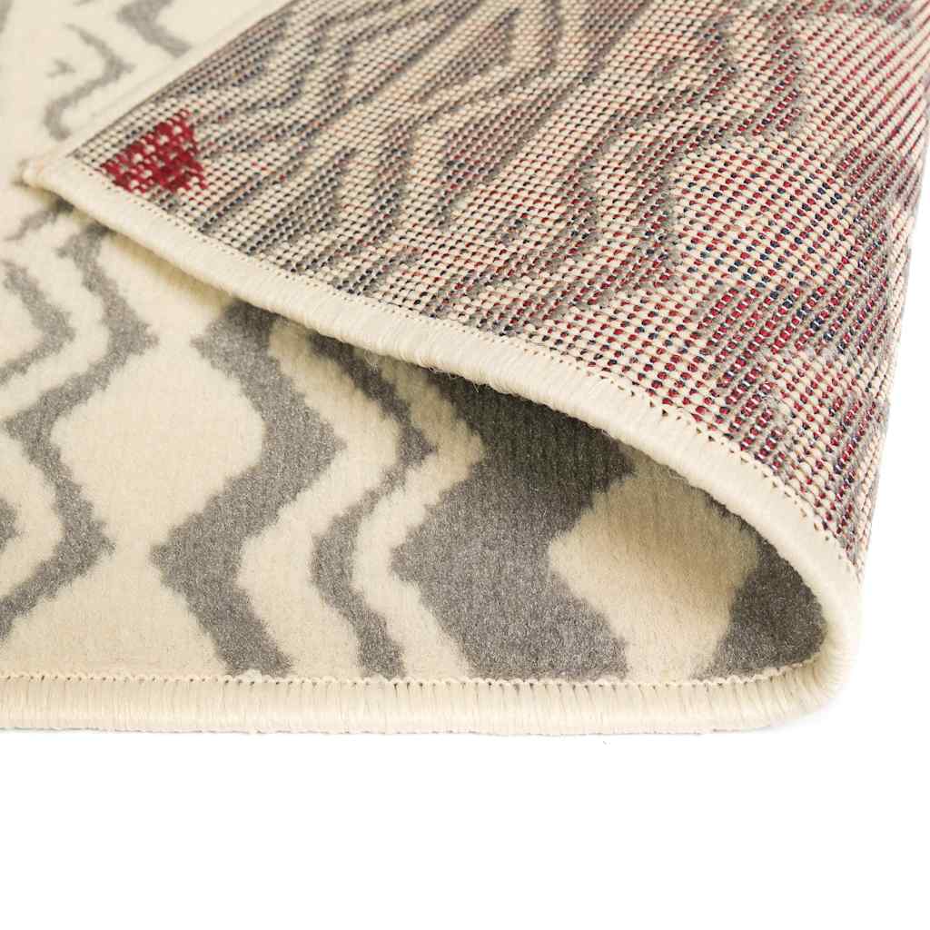 Tappeto Moderno con Motivi Tradizionali 120x170 cm Beige/Grigio