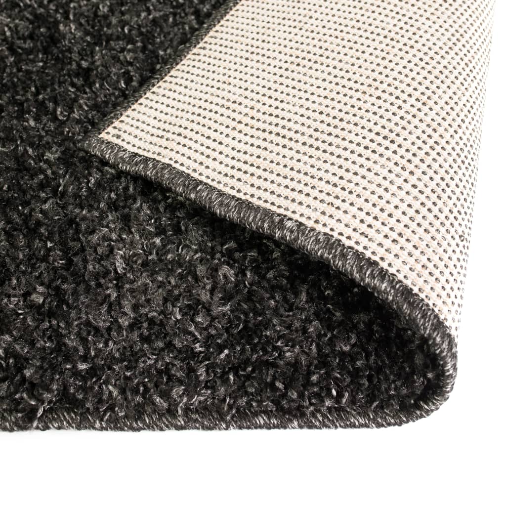 Tappeto Shaggy a Pelo Lungo 80x150 cm Antracite