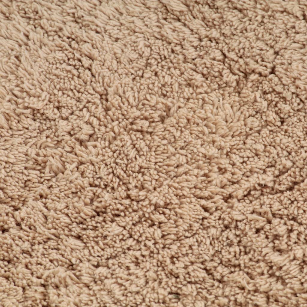 Set Tappetini per Bagno 3 pz in Tessuto Beige