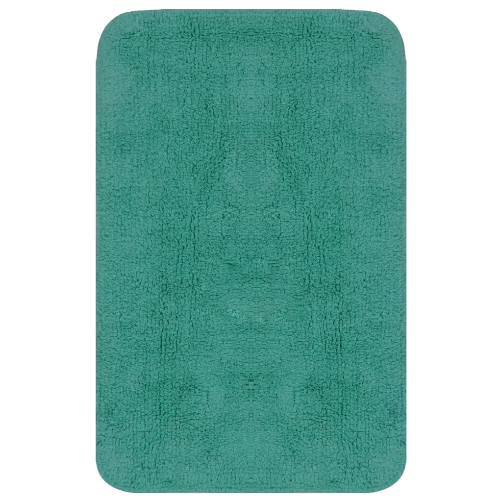 Set Tappetini per Bagno 3 pz in Tessuto Turchese