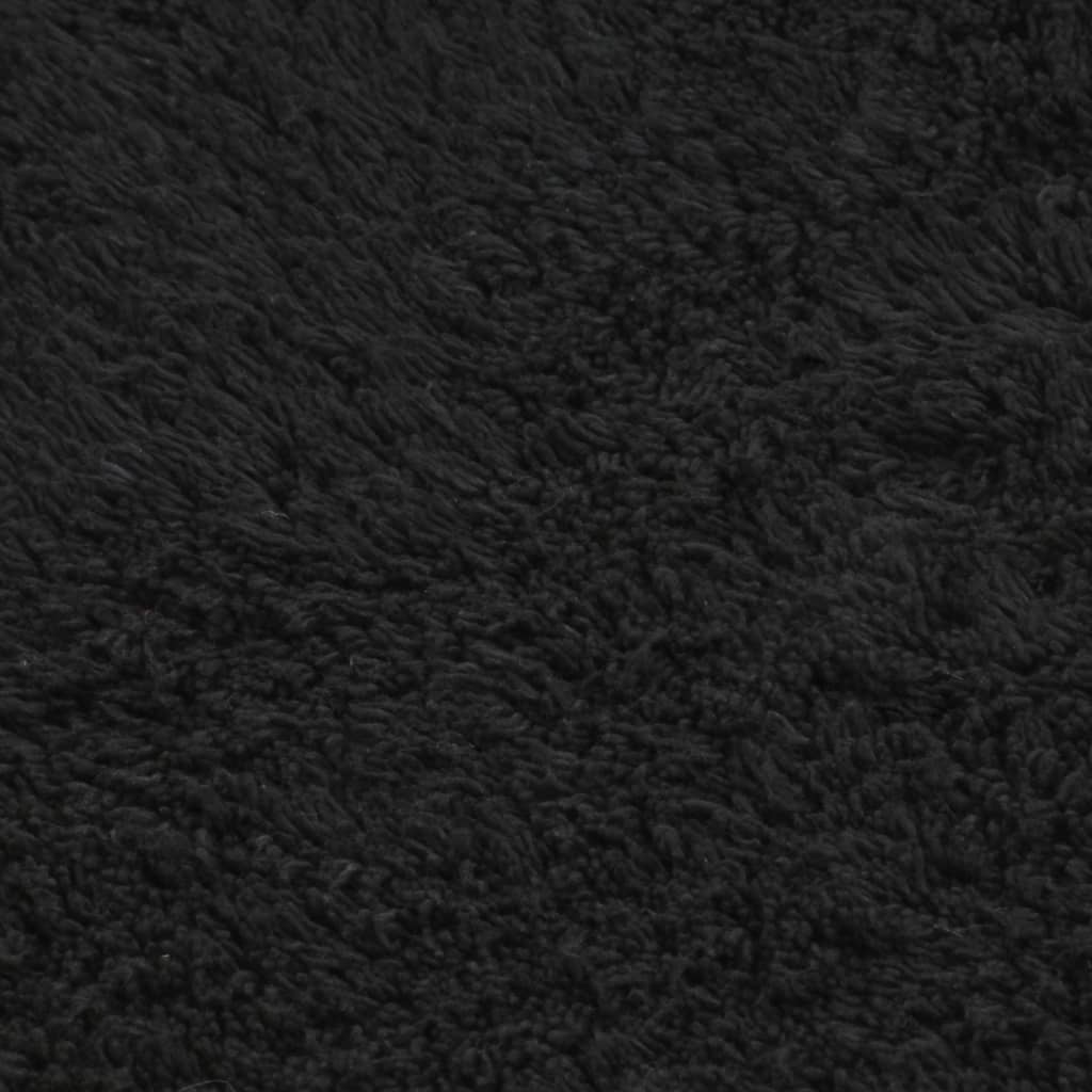 Set Tappetini per Bagno 2 pz in Tessuto Antracite