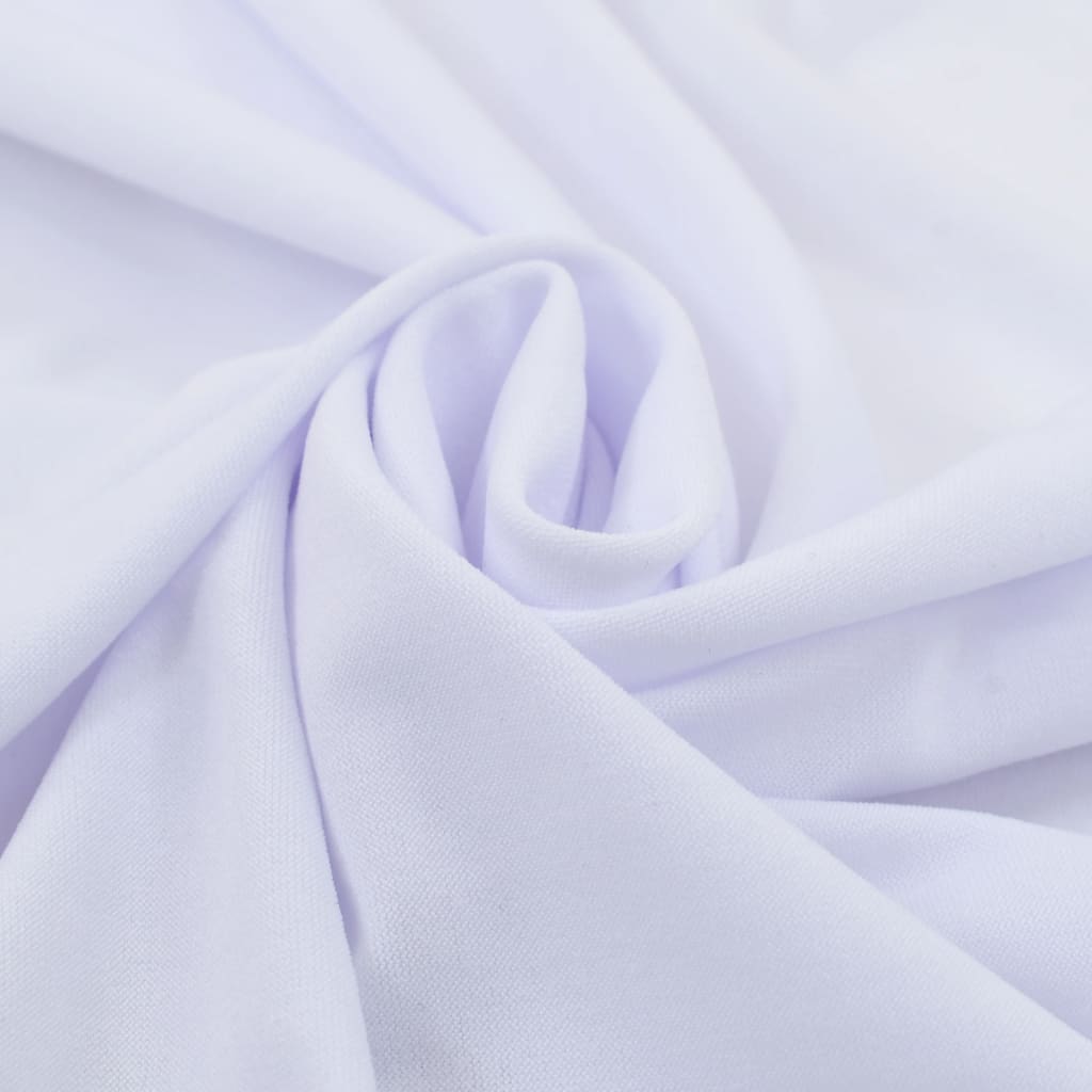 Copertura Elastica per Tavolo con Gonna 2 pz 120x74 cm Bianco