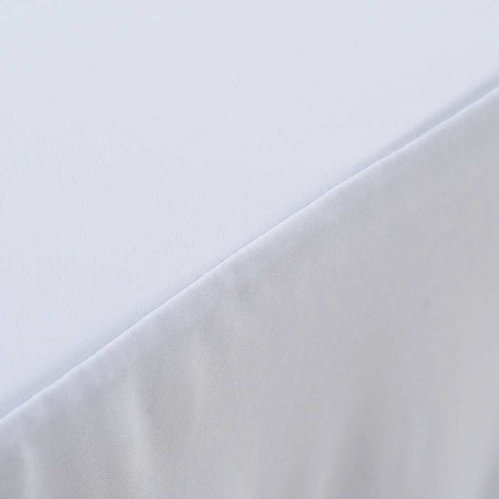Copertura Elastica per Tavolo con Gonna 2 pz 183x76x74cm Bianco
