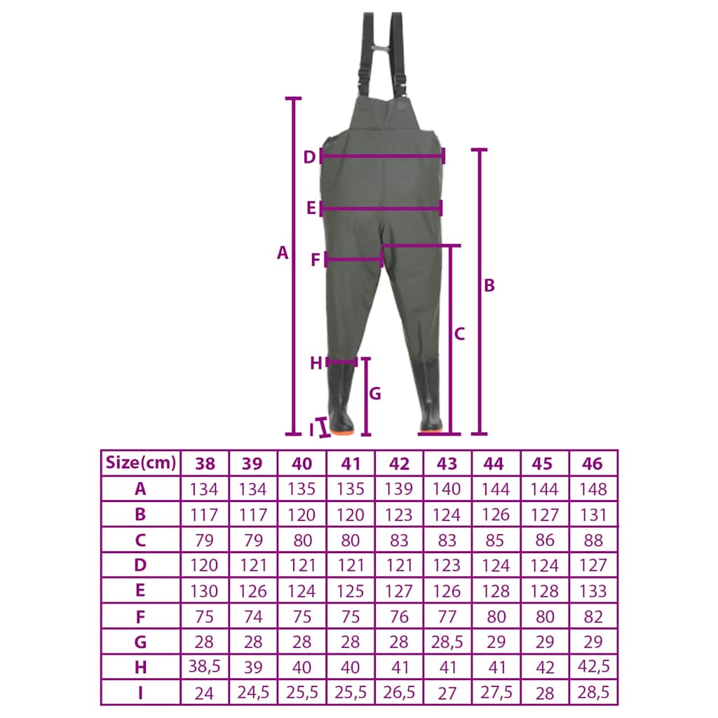 Pantaloni Impermeabili con Stivali Verdi Taglia 43