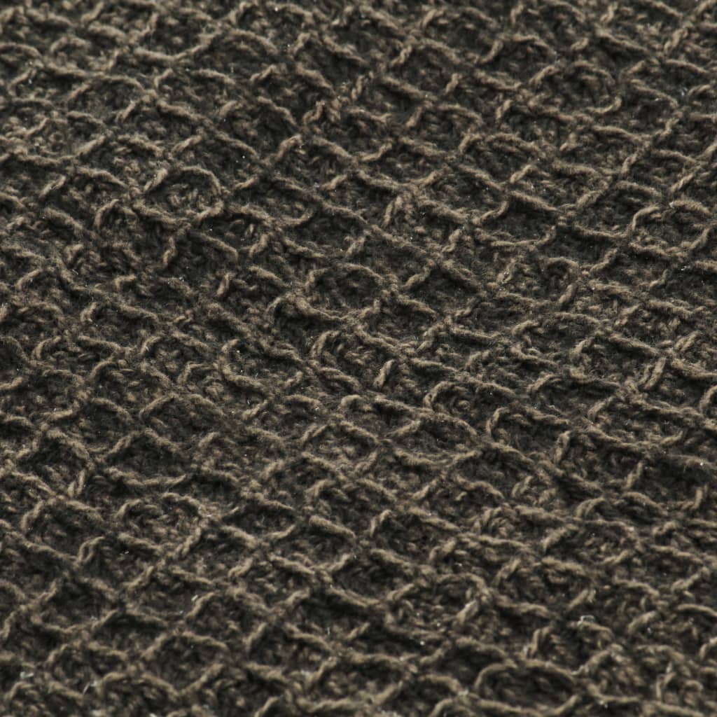Copriletto in Cotone 160x210 cm Antracite/Marrone