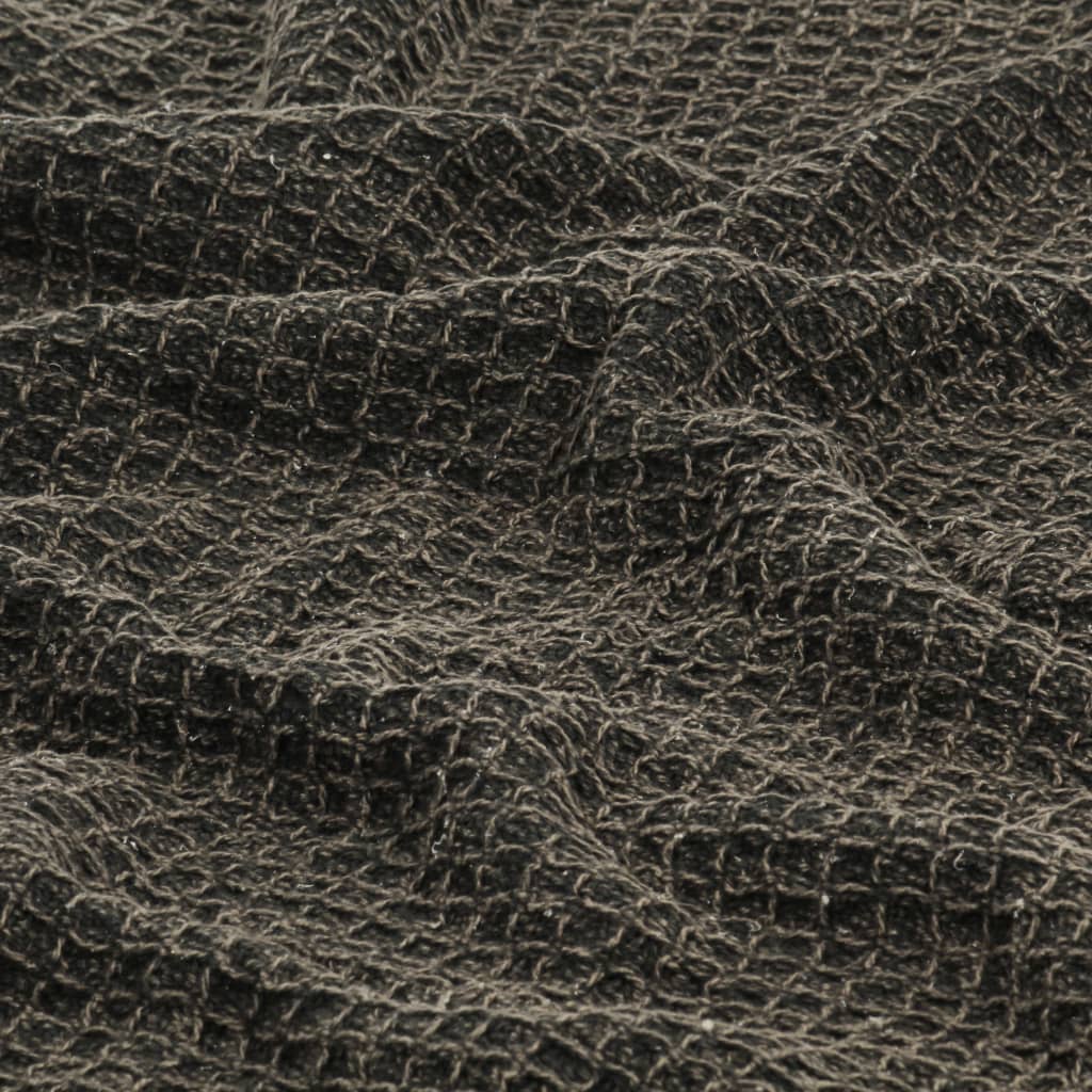 Copriletto in Cotone 160x210 cm Antracite/Marrone