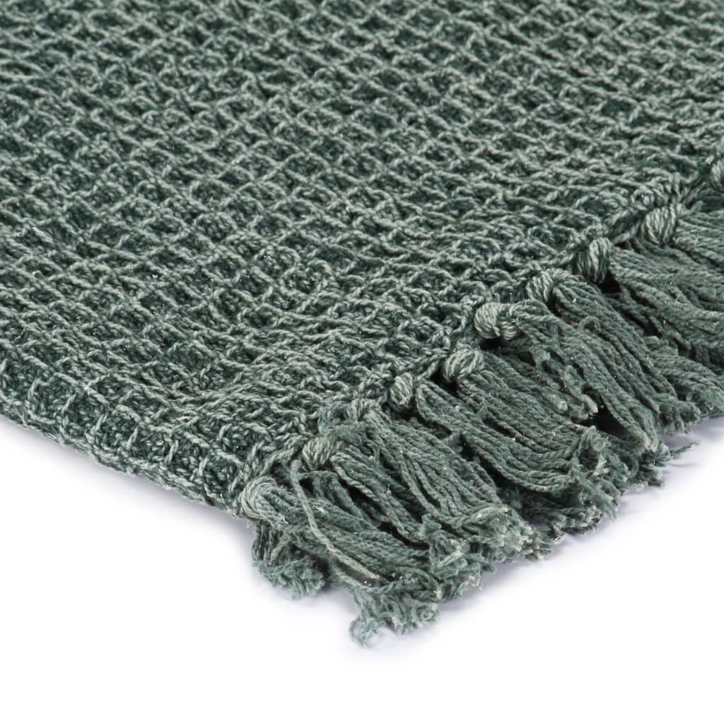 Copriletto in Cotone 160x210 cm Verde Scuro
