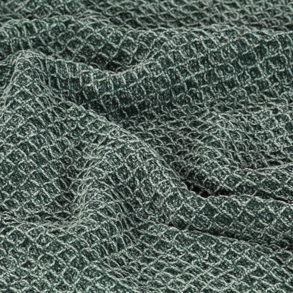Copriletto in Cotone 160x210 cm Verde Scuro