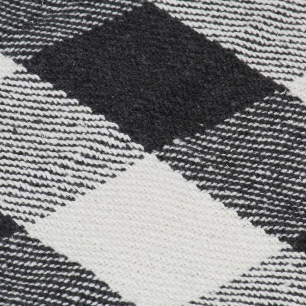 Copriletto a Quadri in Cotone 125x150 cm Antracite