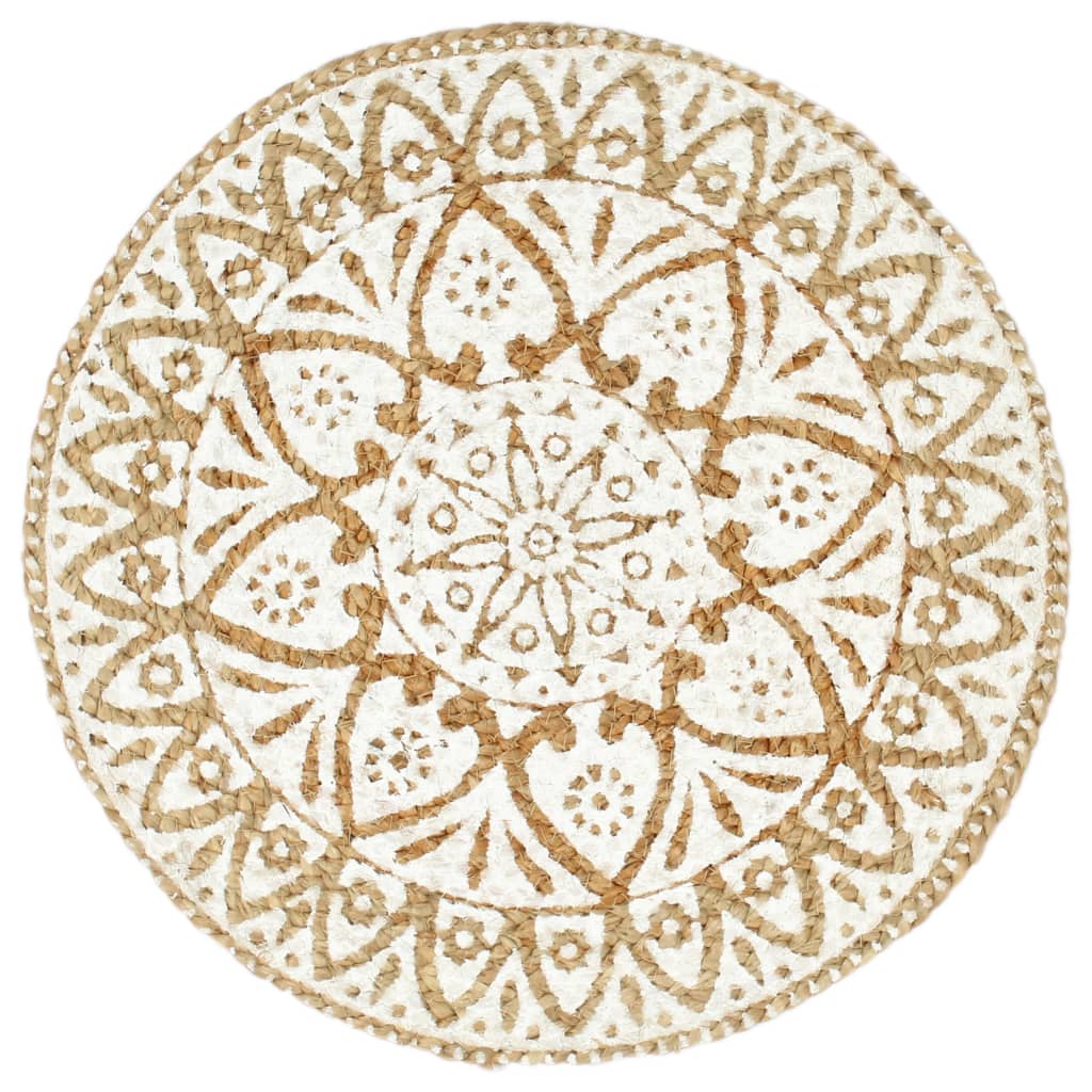 Tovagliette 4 pz Bianche 38cm Rotonde in Juta