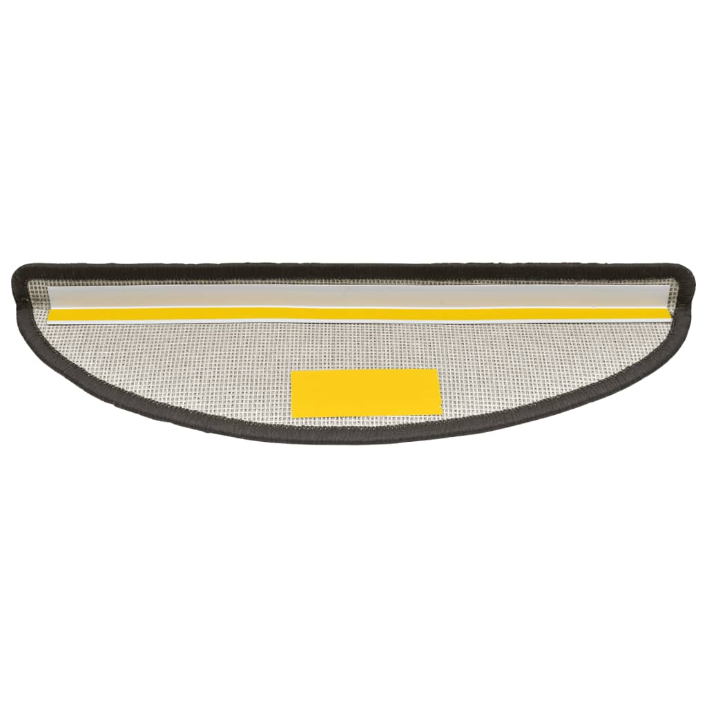 Tappetini per scale 15 pz 56 x 17 x 3 cm Non-Slip Grigio Scuro