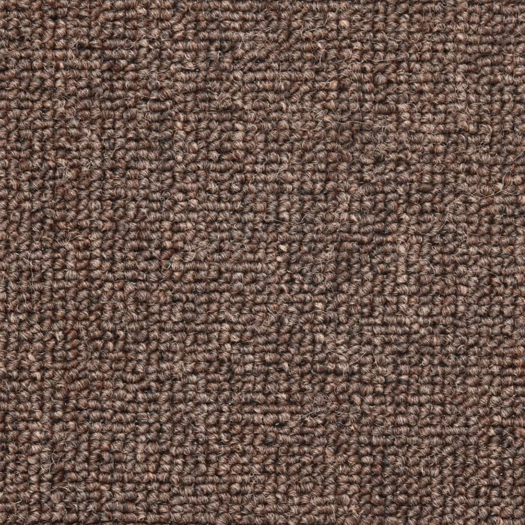Tappetini per scale 15 pz 56x17x3 cm Marrone caffè Semicircolari