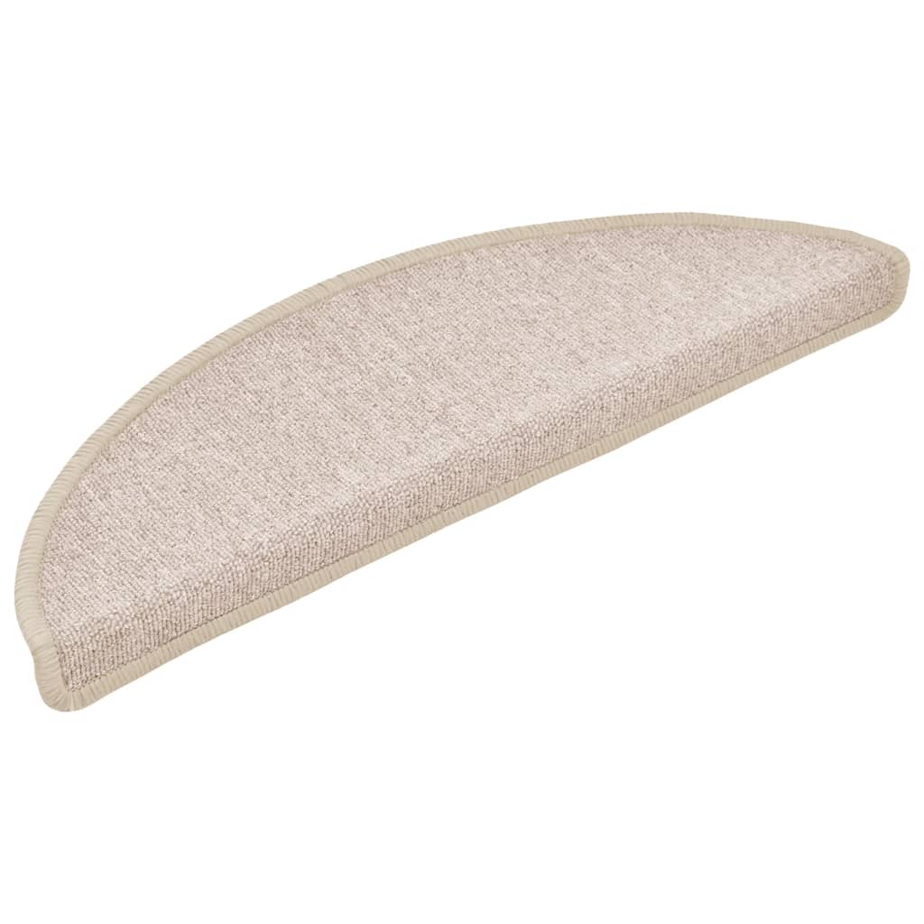 Tappetini per scale 15 pz 56 x 17 x 3 cm Non-Slip Tortora