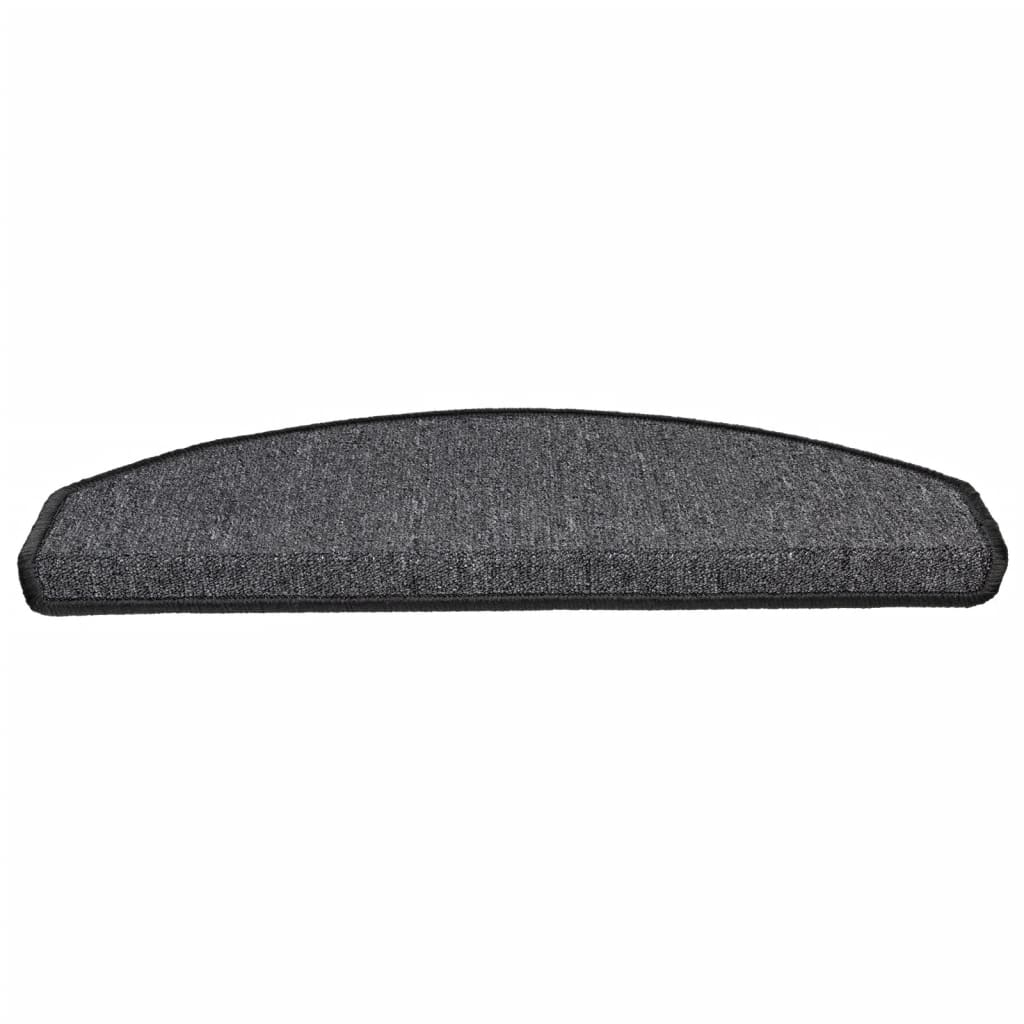 Tappetini per scale 15 pz 65 x 24 x 4 cm Non-Slip Antracite