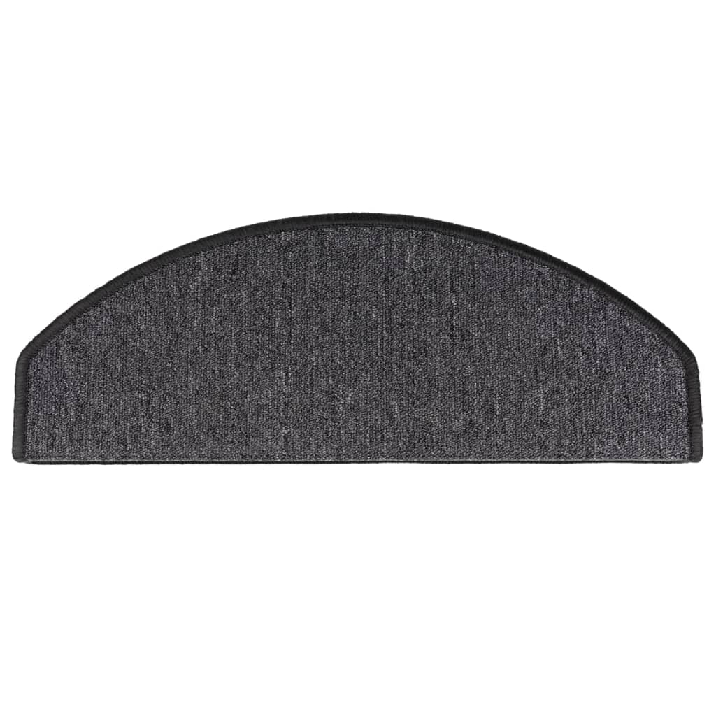Tappetini per scale 15 pz 65 x 24 x 4 cm Non-Slip Antracite