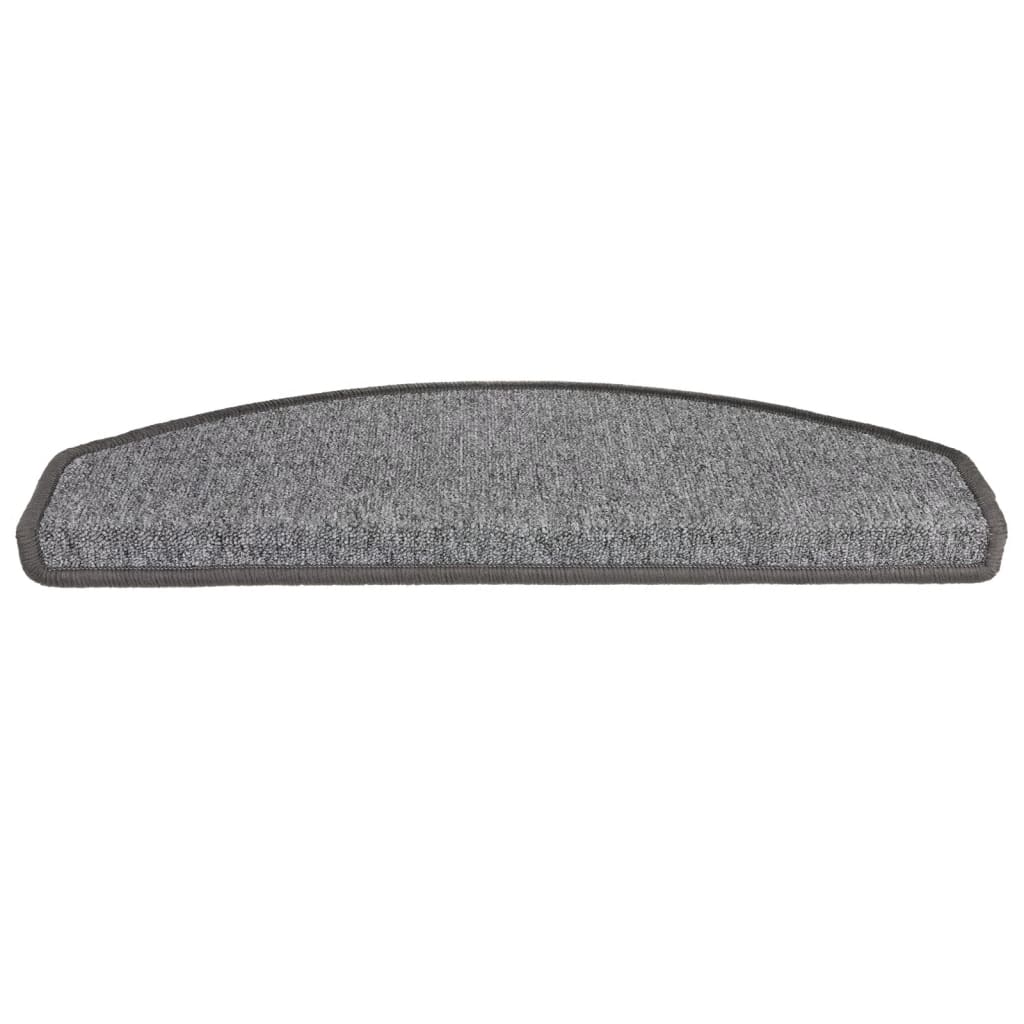 Tappetini per scale 15 pz 65x24x4 cm Grigio scuro Semicircolari Grandi
