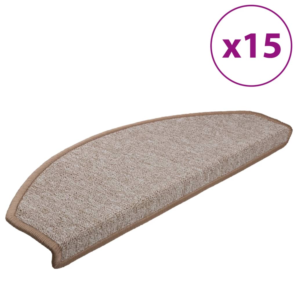 Tappetini per scale 15 pz 65 x 24 x 4 cm Non-Slip