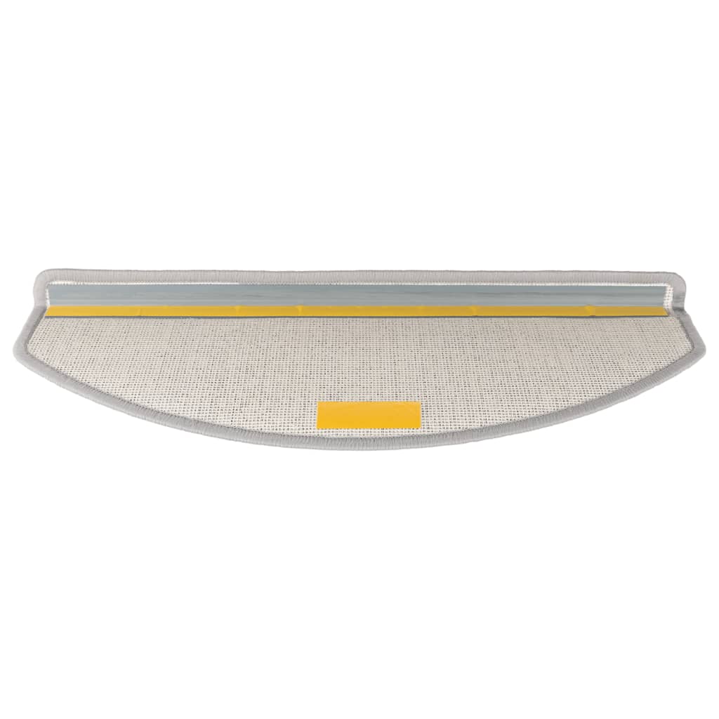 Tappetini per scale 15 pz 65x24x4 cm Grigio chiaro Semicircolari Grandi