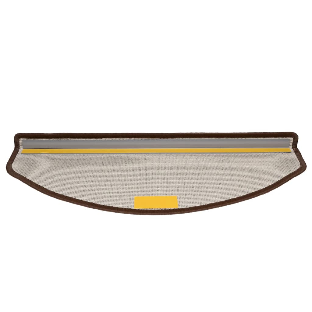 Tappetini per scale 15 pz 65x24x4 cm Marrone caffè Semicircolari Grandi