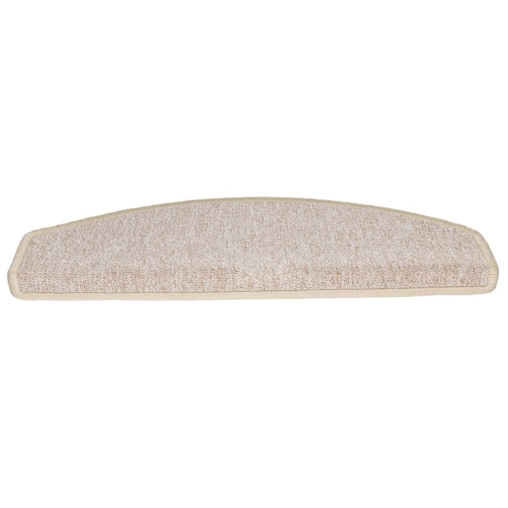Tappetini per scale 15 pz 65x24x4 cm tortora semicircolari grandi