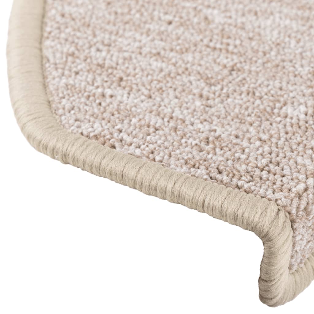 Tappetini per scale 15 pz 65x24x4 cm tortora semicircolari grandi