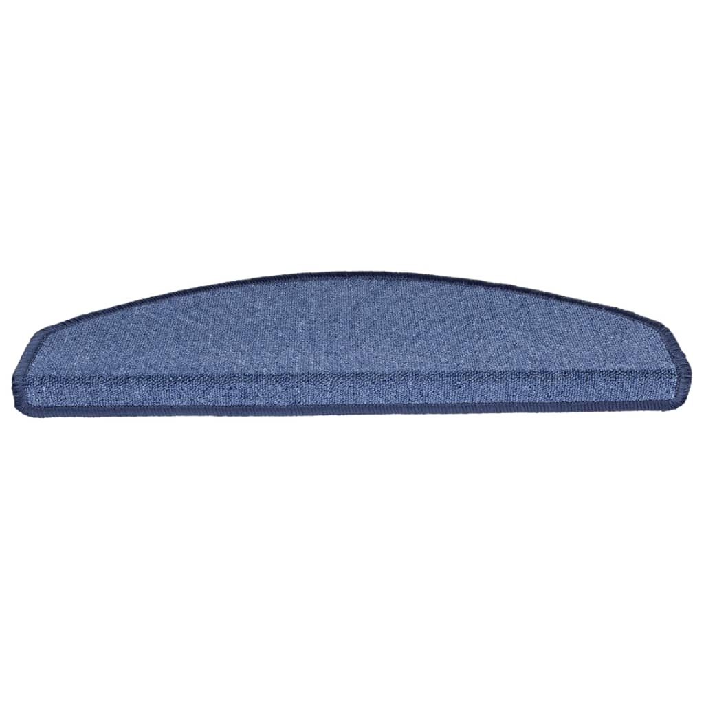 Tappetini per scale 15 pz 65 x 24 x 4 cm Non-Slip Blu