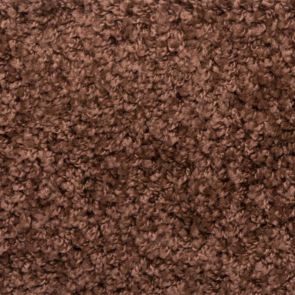 Tappetini per scale 15 pz 56x17x3 cm Marrone Semicircolari
