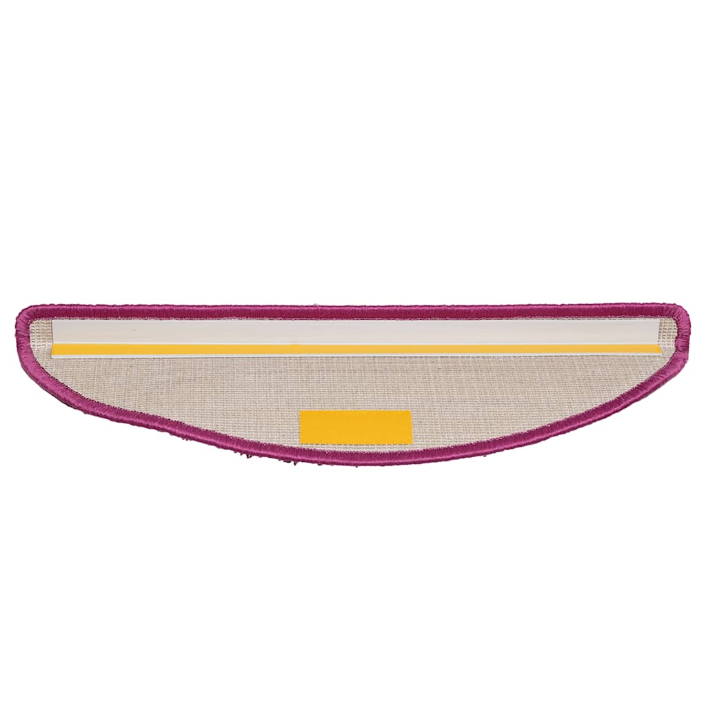 Tappetini per scale 15 pz 56x17x3 cm Viola Semicircolari